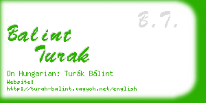 balint turak business card